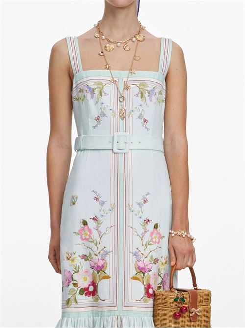 Abito in lino SELF PORTRAIT | AC26030MGGREEN